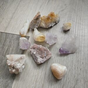 Spirit Quartz Cluster Lot + Amethyst Points + Citrine Quartz 7.87 oz / .49 lbs